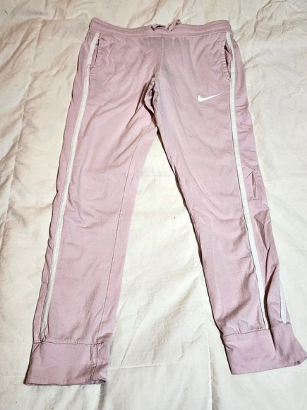 Nike Pink & White Track Pants Size XL